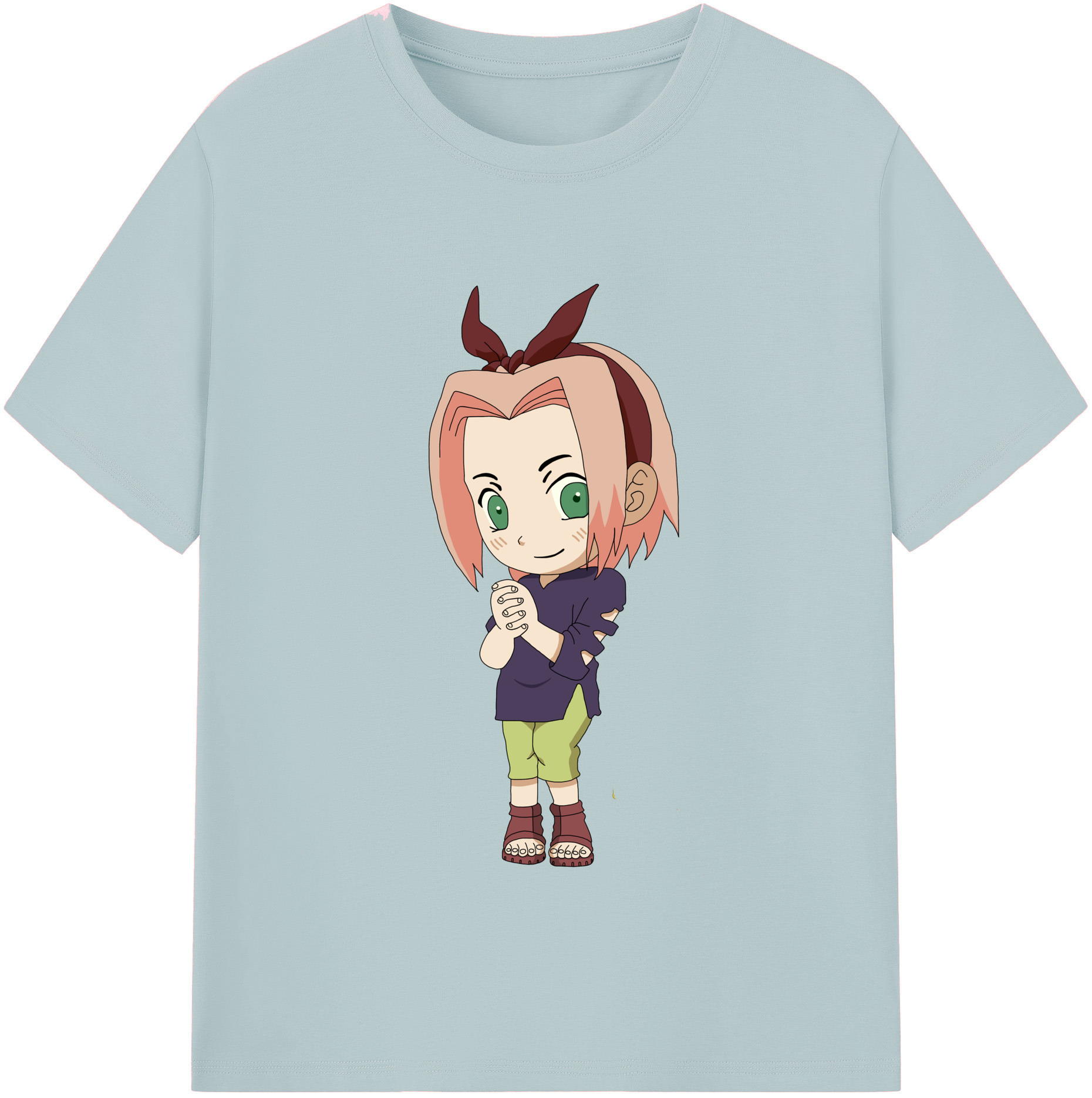 （画像用） NARUTO -ナルト- 春野サクラ Haruno Sakura 綿100％半袖Tシャツ（フロントプリント）